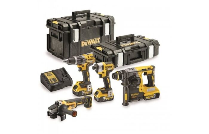 DeWALT  Sada DCH273 + DCD796 + DCG405 + DCF887 / AKU bezuhlíková sada nářadí