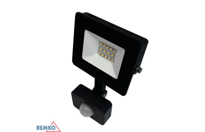 BEMKO Svítidlo LED KASTEL LFK 10W 800lm 4000K reflektor s čidlem IP65