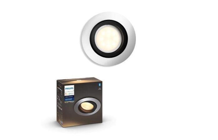 HUE Svítidlo LED Milliskin Bluetooth 5W GU10 350lm 2200-6500K IP20 kruh hliník