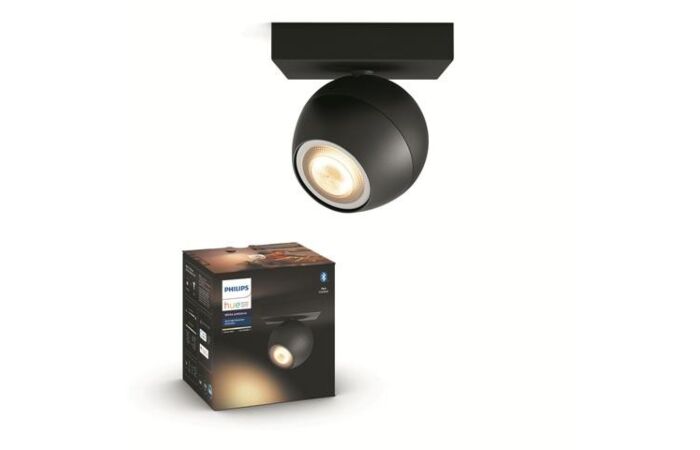HUE Svítidlo LED Buckram Bluetooth 5W GU10 350lm 2200-6500K IP20 černá