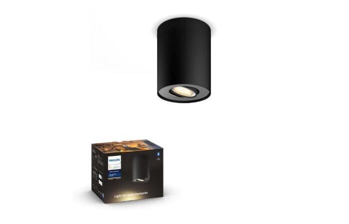 HUE Svítidlo LED Pillar Bluetooth 1x5W GU10 350lm 2200-6500K IP20 černá