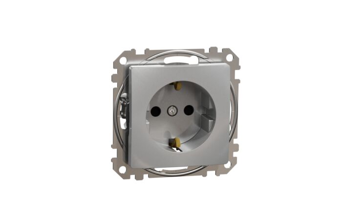 SCHNEIDER Sedna Design & Elements Zásuvka 230V 16A SCHUKO alu