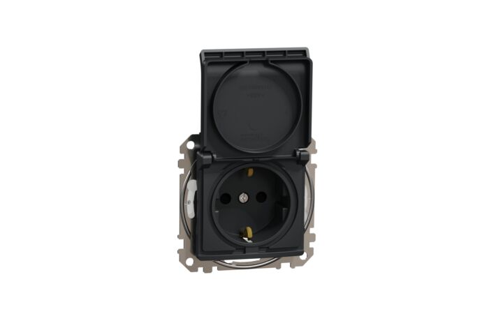 SCHNEIDER Sedna Design & Elements Zásuvka 230V 16A SCHUKO IP44 antracit