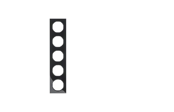 Rámeček 5-násobný, Berker R.3, černá