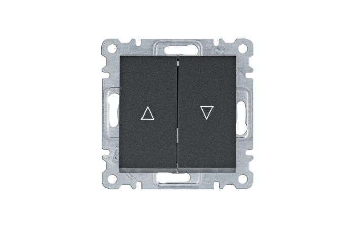 HAGER Tlačítko LUMINA WL0323 1-pólové žaluziové černá mat