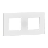 SCHNEIDER Rámeček Unica Deco Materials dvojnásobný, Translucent white