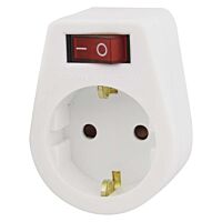 EMOS Zásuvka P00262 1xSCHUKO 250V/10A s vypínačem bílá IP20