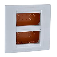 SCHNEIDER Jednotka Unica centrální zapuštěná 2 sloupce x 4 moduly, polar