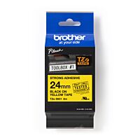 BROTHER Páska TZe-S651 24mm černá/žlutá