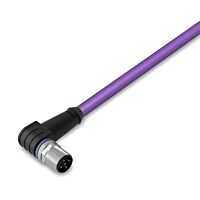 WAGO Kabel 756-1104/060-020 PROFIBUS Zástrčka M12B úhlová 5pólová, fialová 2m