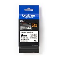 BROTHER Páska TZe-S221 9mm bílá/černá