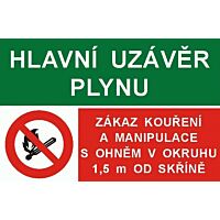 Tab."HLAVNÍ UZÁVĚR PLYNU,ZÁKAZ KOUŘ " A6