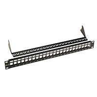 SOLARIX Patch panel STP 24 portů neosazený CAT5E 1U 19" modulární