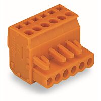 WAGO Konektor 232-413/026-000 1vodičový (zásuvka), úhlový CAGE CLAMP® 2,5 mm², oranžová