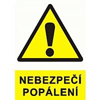 Tab."NEBEZPEČÍ POPÁLENÍ" A6 F