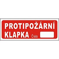 Tab."Protipožární klapka" 15x5,5cm F