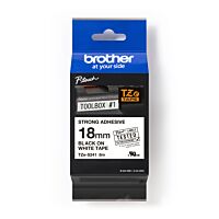 BROTHER Páska TZE-S241 18mm bílá/černá