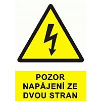 Tab."POZOR!NAPÁJENÍ ZE DVOU STR.."A5 F