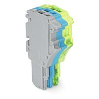 WAGO Konektor 2020-103/000-038 1vodičový pružinový Push-in CAGE CLAMP® 1,5 mm², šedá/modrá/zelenožlutá