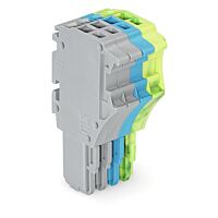 WAGO Konektor 2020-104/000-038 1vodičový pružinový Push-in CAGE CLAMP® 1,5 mm², šedá/modrá/zelenožlutá