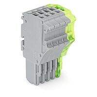 WAGO Konektor 2020-105/000-036 1vodičový pružinový Push-in CAGE CLAMP® 1,5 mm², šedá/zelenožlutá