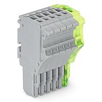 WAGO Konektor 2020-106/000-036 1vodičový pružinový Push-in CAGE CLAMP® 1,5 mm², šedá/zelenožlutá
