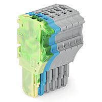 WAGO Konektor 2020-106/000-039 1vodičový pružinový Push-in CAGE CLAMP® 1,5 mm², zelenožlutá/modrá/šedá