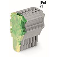 WAGO Konektor 2020-108/000-037 1vodičový pružinový Push-in CAGE CLAMP® 1,5 mm², šedá/zelenožlutá