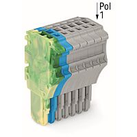 WAGO Konektor 2020-108/000-039 1vodičový pružinový Push-in CAGE CLAMP® 1,5 mm², zelenožlutá/modrá/šedá