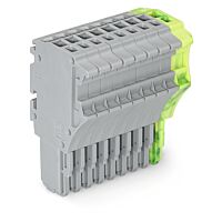 WAGO Konektor 2020-109/000-036 1vodičový pružinový Push-in CAGE CLAMP® 1,5 mm², šedá/zelenožlutá
