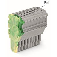 WAGO Konektor 2020-110/000-037 1vodičový pružinový Push-in CAGE CLAMP® 1,5 mm², šedá/zelenožlutá