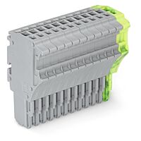 WAGO Konektor 2020-112/000-036 1vodičový pružinový Push-in CAGE CLAMP® 1,5 mm², šedá/zelenožlutá