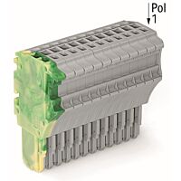 WAGO Konektor 2020-114/000-037 1vodičový pružinový Push-in CAGE CLAMP® 1,5 mm², šedá/zelenožlutá