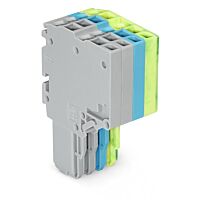 WAGO Svorka 2020-204/000-038 2vodičová pružinová Push-in CAGE CLAMP® 1,5 mm², šedá/modrá/zelenožlutá