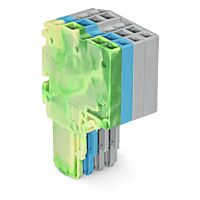 WAGO Svorka 2020-204/000-039 2vodičová pružinová Push-in CAGE CLAMP® 1,5 mm², zelenožlutá/modrá/šedá