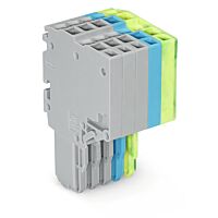WAGO Svorka 2020-205/000-038 2vodičová pružinová Push-in CAGE CLAMP® 1,5 mm², šedá/modrá/zelenožlutá