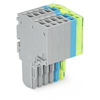 WAGO Svorka 2020-206/000-038 2vodičová pružinová Push-in CAGE CLAMP® 1,5 mm², šedá/modrá/zelenožlutá