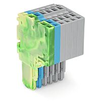 WAGO Svorka 2020-206/000-039 2vodičová pružinová Push-in CAGE CLAMP® 1,5 mm², zelenožlutá/modrá/šedá