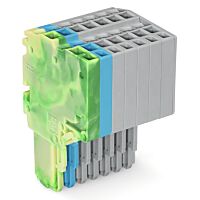 WAGO Svorka 2020-207/000-039 2vodičová pružinová Push-in CAGE CLAMP® 1,5 mm², zelenožlutá/modrá/šedá