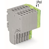 WAGO Svorka 2020-208/000-036 2vodičová pružinová Push-in CAGE CLAMP® 1,5 mm², šedá/zelenožlutá