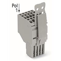 WAGO Svorka 2020-208/144-000 2vodičová pružinová Push-in CAGE CLAMP® 1,5 mm², šedá