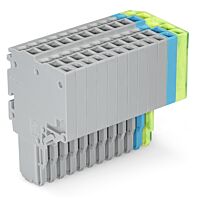 WAGO Svorka 2020-212/000-038 2vodičová pružinová Push-in CAGE CLAMP® 1,5 mm², šedá/modrá/zelenožlutá
