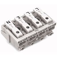 WAGO Svorka 294-4094/4025-000 pro připojení svítidla Tlačítko, externí Bez kontaktu PE, bílá