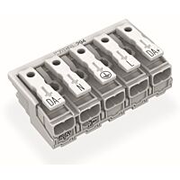 WAGO Svorka 294-4095/5025-000 pro připojení svítidla Tlačítko, externí Bez kontaktu PE, bílá