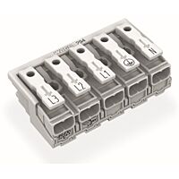 WAGO Svorka 294-4095/5026-000 pro připojení svítidla Tlačítko, externí Bez kontaktu PE, bílá