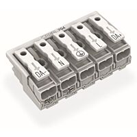 WAGO Svorka 294-5095/5025-000 pro připojení svítidla Tlačítko, externí Bez kontaktu PE, bílá