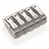 WAGO Svorka 294-5095/5026-000 pro připojení svítidla Tlačítko, externí Bez kontaktu PE, bílá