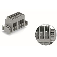 WAGO Konektor 769-634/003-036 s pájecími piny THT Pájecí kontakt 1,0 × 1,0 mm Rovné provedení Zelenožlutá/šedá