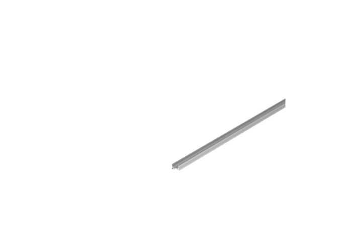 GRAZIA 10 LED nástavbový profil, plochý, drážkovaný, 2m, hliník
