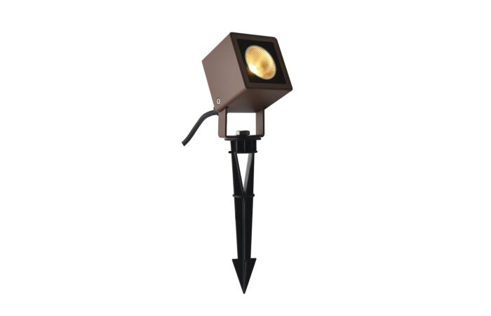 NAUTILUS 10 Spike, LED venkovní svítidlo s trnem, rezavě zbarvená, IP65, 3000K, 45°.
